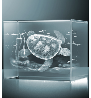 3D skleněný dárek | želva luxusní edice