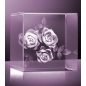 3D skleněný dárek | růže luxusní edice